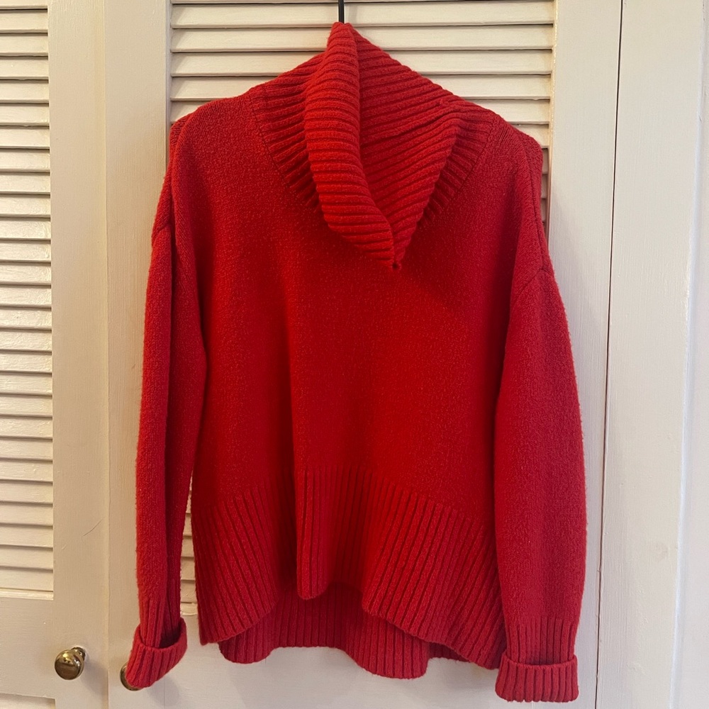 Rachel Zoe Thick Red Turtle Neck Sweater